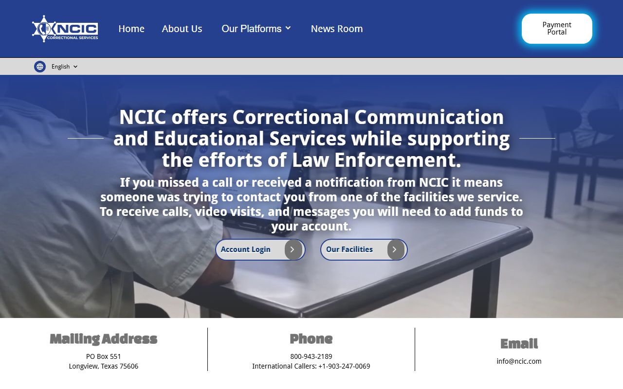 NCIC video visitation for Lincoln County Detention Center inmates
