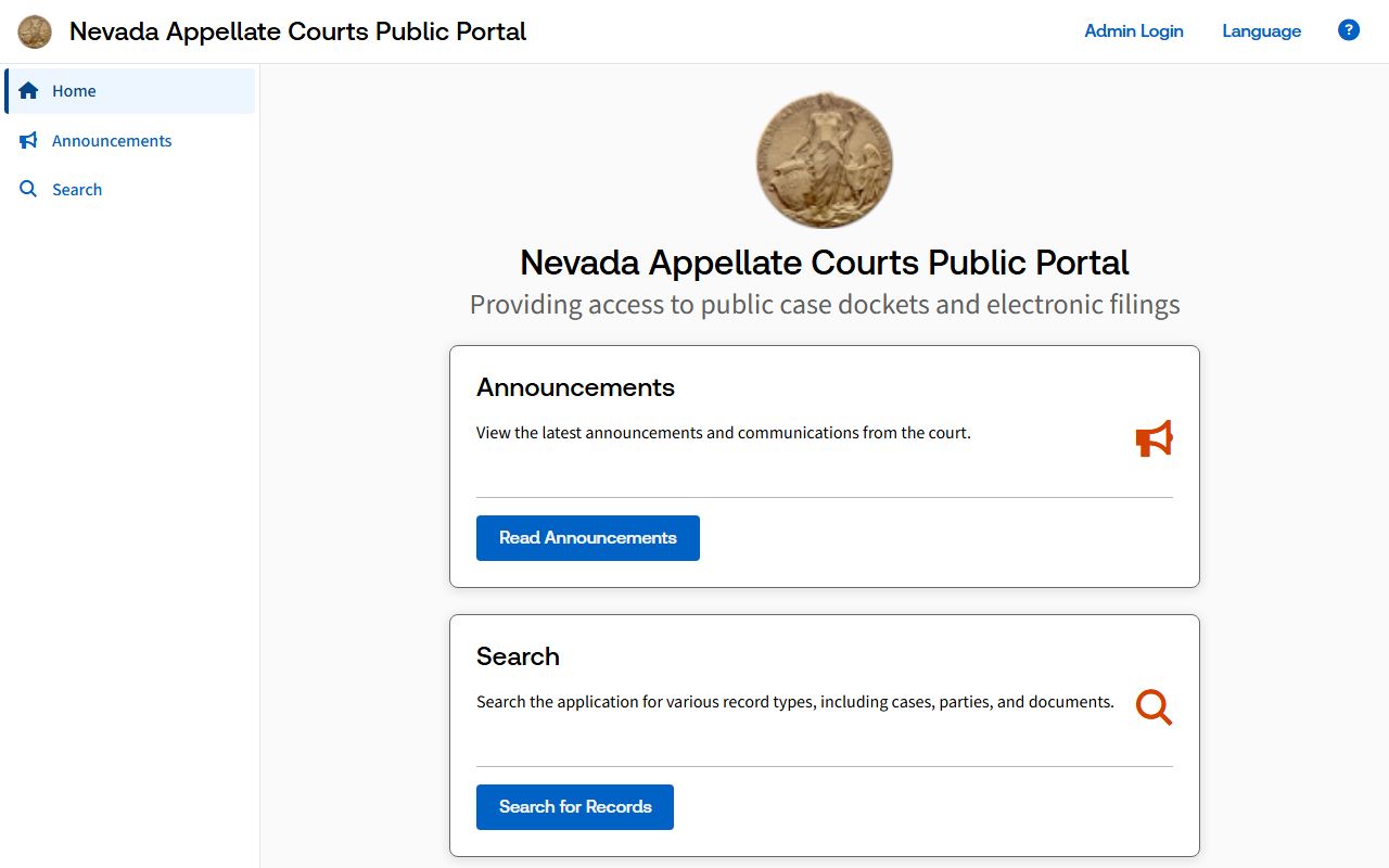 Lincoln County court records after arrest Nevada appellate public portal